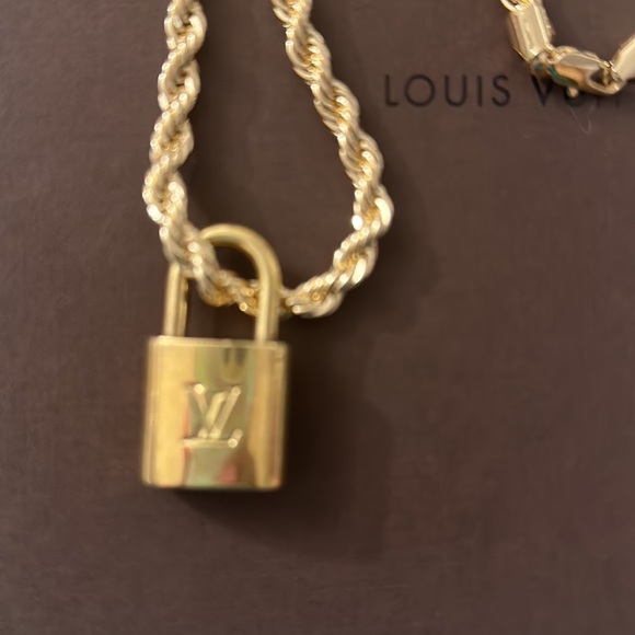 Authentic lv lock charm with gold plated chain - Picture 7 of 8